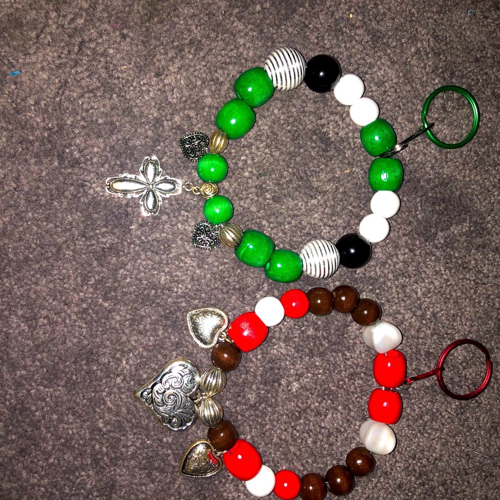 Bracelet key rings made to order.